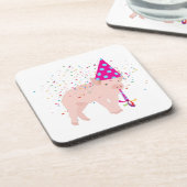 Schweinezucht - Tiere mit Party Getränkeuntersetzer (Linke Seite)