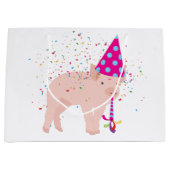 Schweinezucht - Tiere mit Party Große Geschenktüte (Vorderseite)