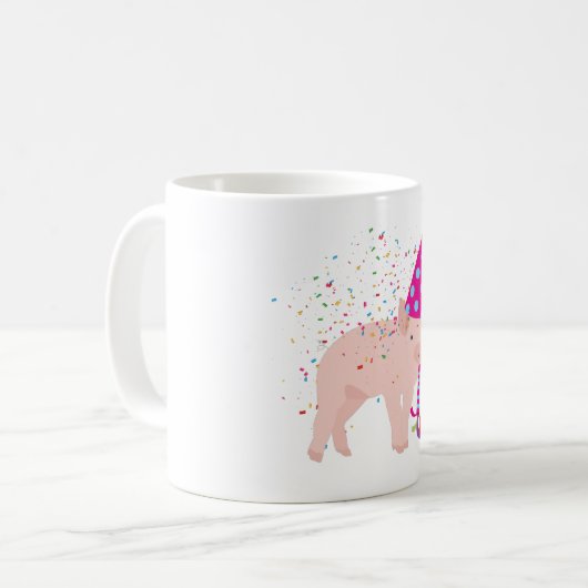Schweinezucht - Tiere mit Party Kaffeetasse (Vorderseite Links)