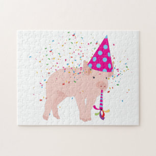 Schweinezucht - Tiere mit Party Puzzle
