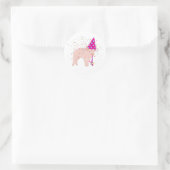 Schweinezucht - Tiere mit Party Runder Aufkleber (Tasche)