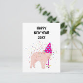 Schweinezucht - Tierurlaub Neue Jahre Karte (Stehend Vorderseite)