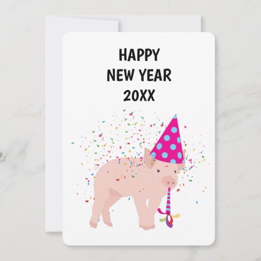 Schweinezucht - Tierurlaub Neue Jahre Karte (Vorderseite)