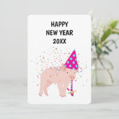 Schweinezucht - Tierurlaub Neue Jahre Karte (Stehend Vorderseite)