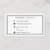 Schweinezuchtbetrieb Bauer Schwarz-weiß Visitenkarte (Rückseite)