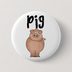 Schweinezuchtbetrieb-Tier Button