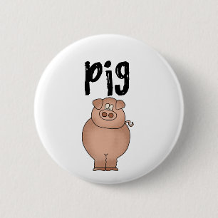 Schweinezuchtbetrieb-Tiert-shirts und Geschenke Button