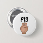 Schweinezuchtbetrieb-Tiert-shirts und Geschenke Button (Vorne & Hinten)