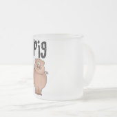 Schweinezuchtbetrieb-Tiert-shirts und Geschenke Mattglastasse (VorderseiteRechts)