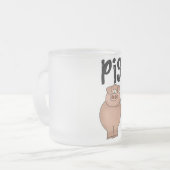 Schweinezuchtbetrieb-Tiert-shirts und Geschenke Mattglastasse (Vorderseite Links)