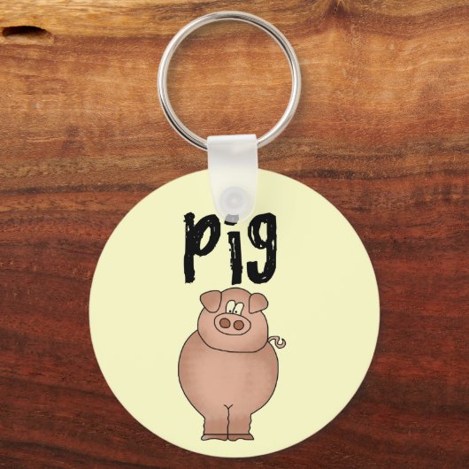 Schweinezuchtbetrieb-Tiert-shirts und Geschenke Schlüsselanhänger (Vorderseite)