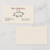 Schweinezuchtbetrieb-Visitenkarte Visitenkarte (Vorne/Hinten)