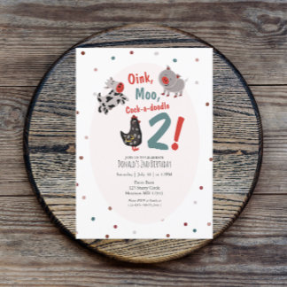 Schweinezüchter am zweiten Geburtstag Einladung