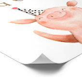 Schweinezüchter Barnyard Boy Birthday Poster (Ecke)