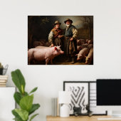 Schweinezüchter Poster (Heimbüro)