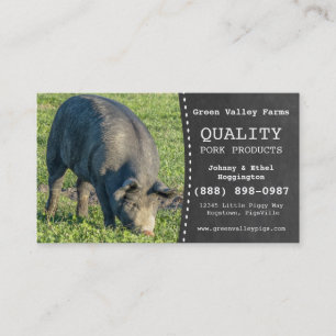 Schweinezüchter Schweinefarm Visitenkarte