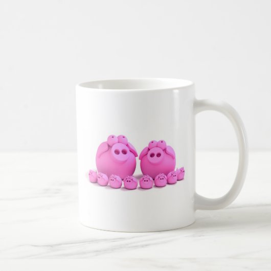 Schweinfamilie Kaffeetasse (Rechts)