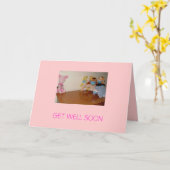 Schweingrippe, ERHALTEN GUT BALD Karte (Gelbe Blume)