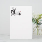 Schweinlehrer mit Studenten Briefpapier (Stehend Vorderseite)