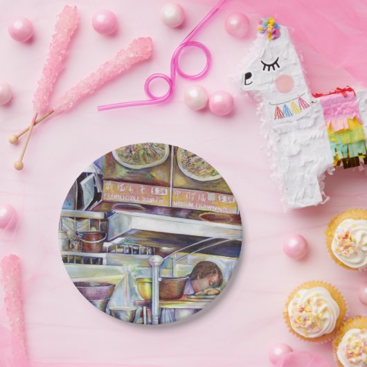 Schweinschwanzsuppe, Singapur Pappteller (Party)