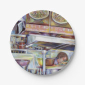 Schweinschwanzsuppe, Singapur Pappteller (Vorderseite)