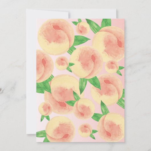 Schweiß als Pfirsichgeburtstag Einladung (Rückseite)