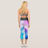 Schweiß ist fett, blau und lila capri leggings (Rückseite)