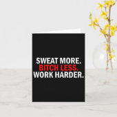 Schweiß mehr weniger Arbeit härter Gewicht Geburts Karte (Gelbe Blume)