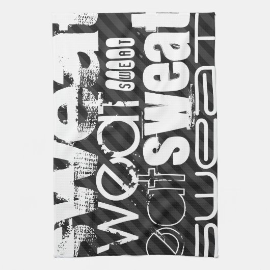 Schweiß; schwarz und dunkelgraue Streifen Geschirrtuch (Vertikal)