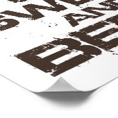 Schweiß und Bier Poster (Ecke)