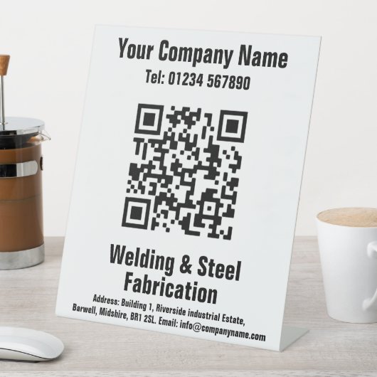 Schweiß- und Fabrikationszeichen QR Code Design Pe Sockelschild (In Situ)