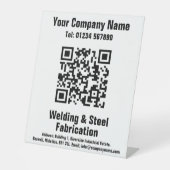 Schweiß- und Fabrikationszeichen QR Code Design Pe Sockelschild (Vorderseite)