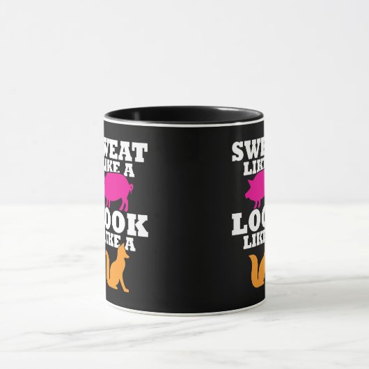 Schweiß wie ein Schwein sieht aus wie ein Fuchs - Tasse (Zentrum)