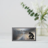 Schweißarbeit | Metall-Bürstenstahl Visitenkarte (Stehend Vorderseite)