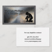 Schweißarbeit | Metall-Bürstenstahl Visitenkarte (Vorne/Hinten)