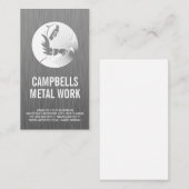 Schweißarbeiten | Metallische Textur Visitenkarte (Vorne/Hinten)