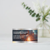 Schweißarbeiten mit Metall | Sparks Fly Visitenkarte (Stehend Vorderseite)