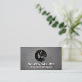 Schweißarbeitsplatz | Metall Visitenkarte (Stehend Vorderseite)