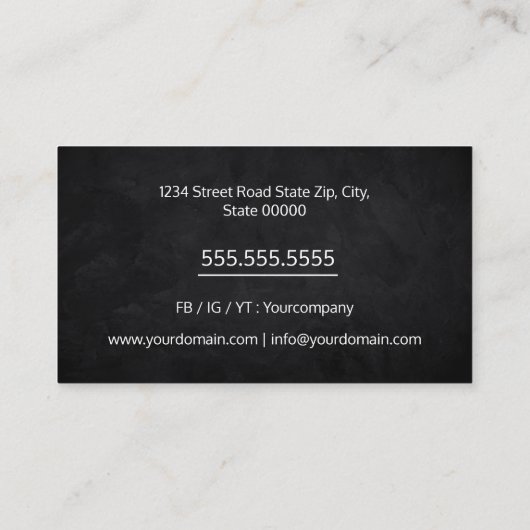 Schweißdienst Visitenkarte (Rückseite)