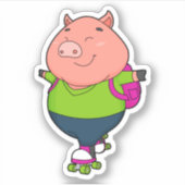 Schweißen bei Inline-Skaten mit Roller-Skaten Aufkleber (Vorderseite)