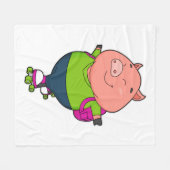 Schweißen bei Inline-Skaten mit Roller-Skaten Fleecedecke (Vorderseite (Horizontal))