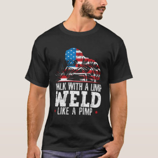 Schweißen der amerikanischen Flagge erschüttert T-Shirt
