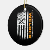 Schweißen der amerikanischen Flagge und Patriotic  Keramik Ornament (Links)