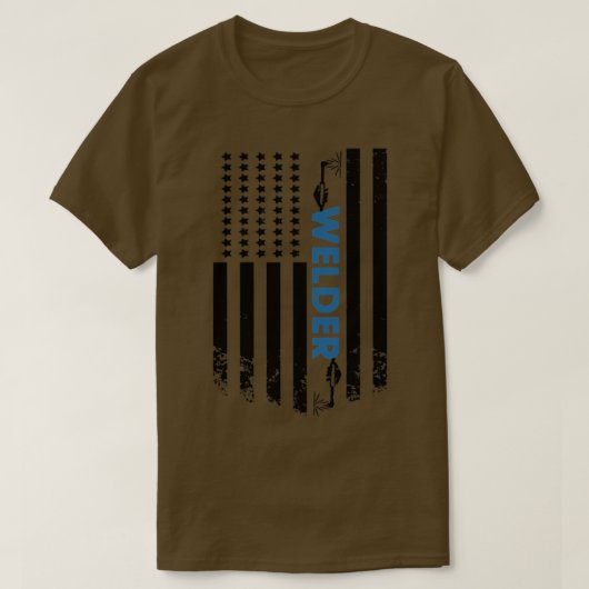 Schweißen der amerikanischen Schweissflagge (2) T-Shirt (Design vorne)