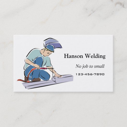 Schweißen der Visitenkarte (Vorderseite)