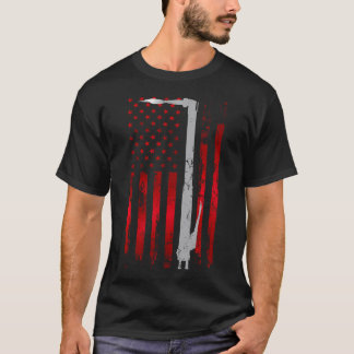 Schweißen des Vintagen Patriotischen US-amerikanis T-Shirt