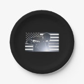 Schweißen: Die dünne Metalllinie Flagge Pappteller (Vorderseite)