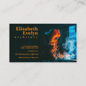 Schweißen einer schützenden Metallmaske Visitenkarte (Rückseite)