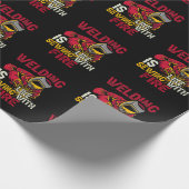 Schweißen ist wie mit Feuer nähen Geschenkpapier (Ecke)