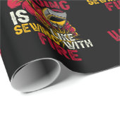 Schweißen ist wie mit Feuer nähen Geschenkpapier (Rolleneckpunkt)